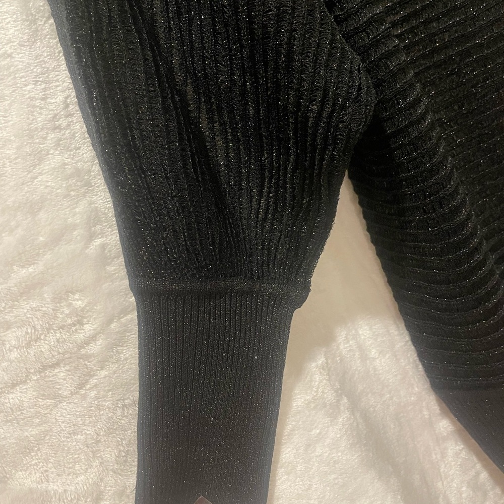 BCBGMAXAZRIA Black Ribbed Sweater (1) - Picture 6 of 8